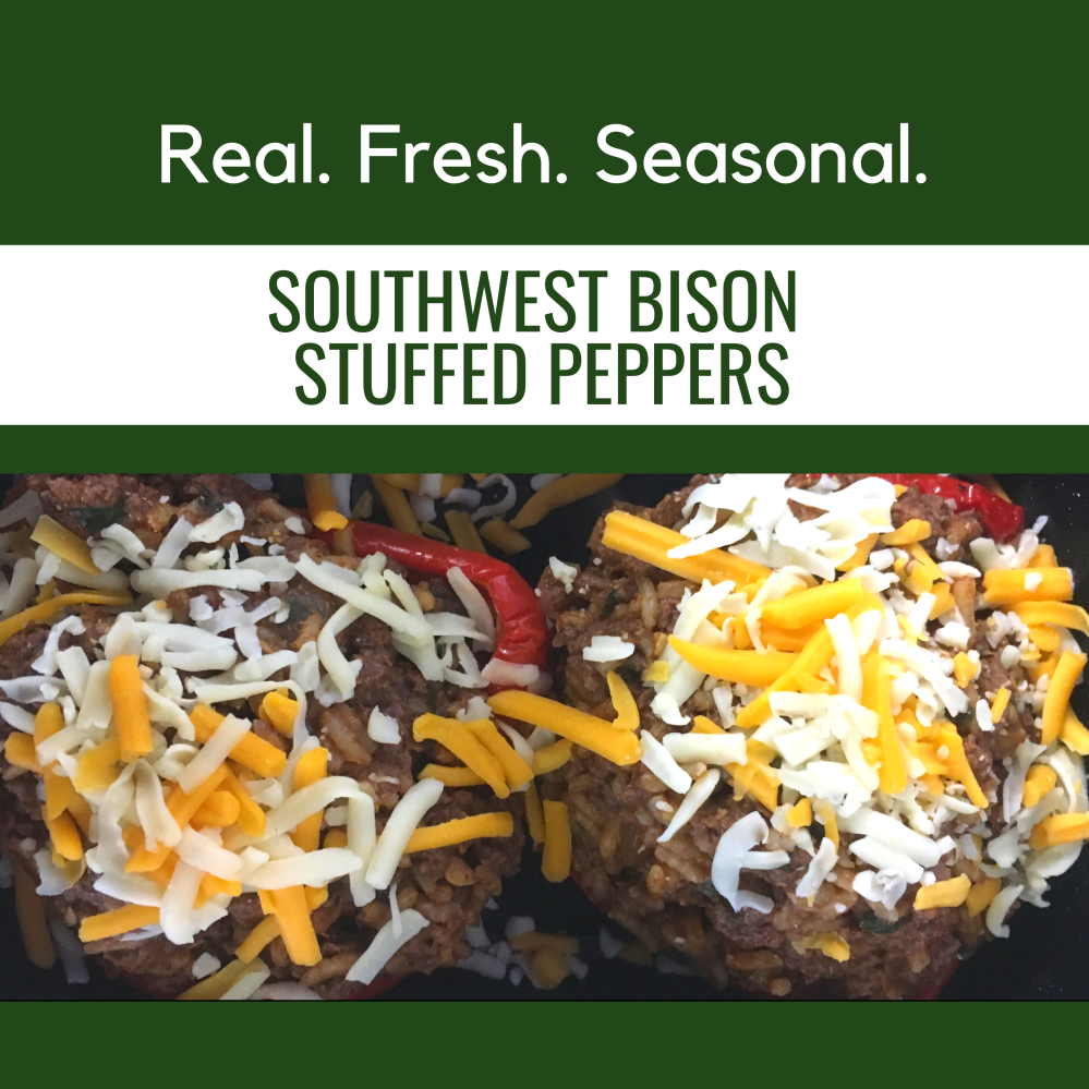 Southwest Bison Stuffed Peppers