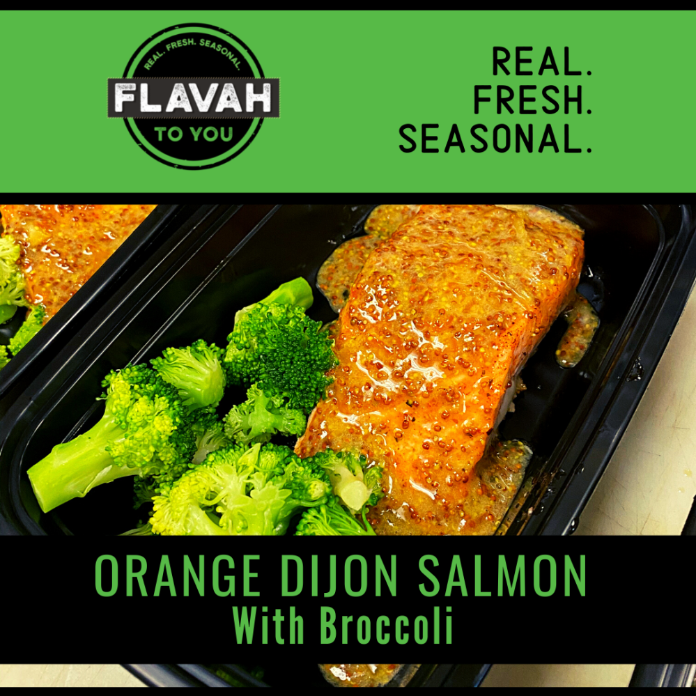 Orange Dijon Salmon with Broccoli